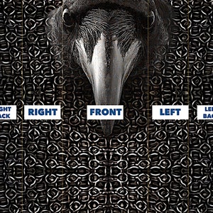 Raven chainmail face mask Face the raven neck gaiter Nordic | Etsy