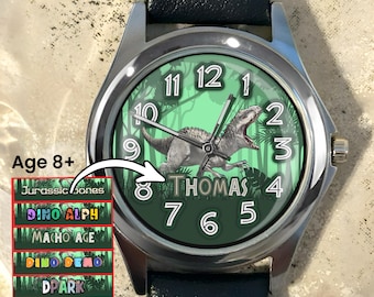 Personalized Dinosaur Watch for Kids: Cartoon Name Watch, Birthday Gift
