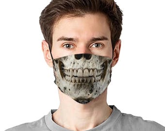 Realistic Skull Half Mask - Weathered Skeleton Jaw Halloween Cosplay Disguise