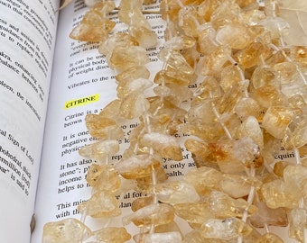 Natural AAA Quality Citrin Nuggets Shape beads Natural Citrin Citrin Smooth Gemstone 46 Centimetres Strand Brandi Shade Free Shipping