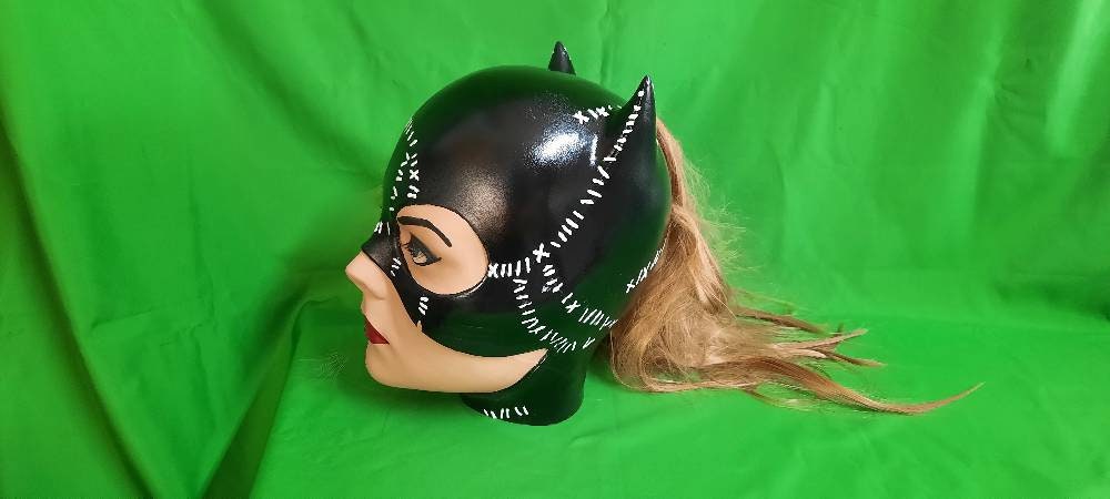 URATOT Cat Woman Costume Whip Faux Leather Bullwhip with 2 Pack Lace Cat Ears Headband for Halloween Costume Accessories 