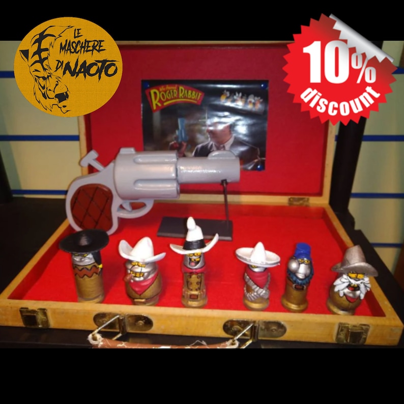 Pistola Roger Rabbit con balas y estuche. - Etsy España