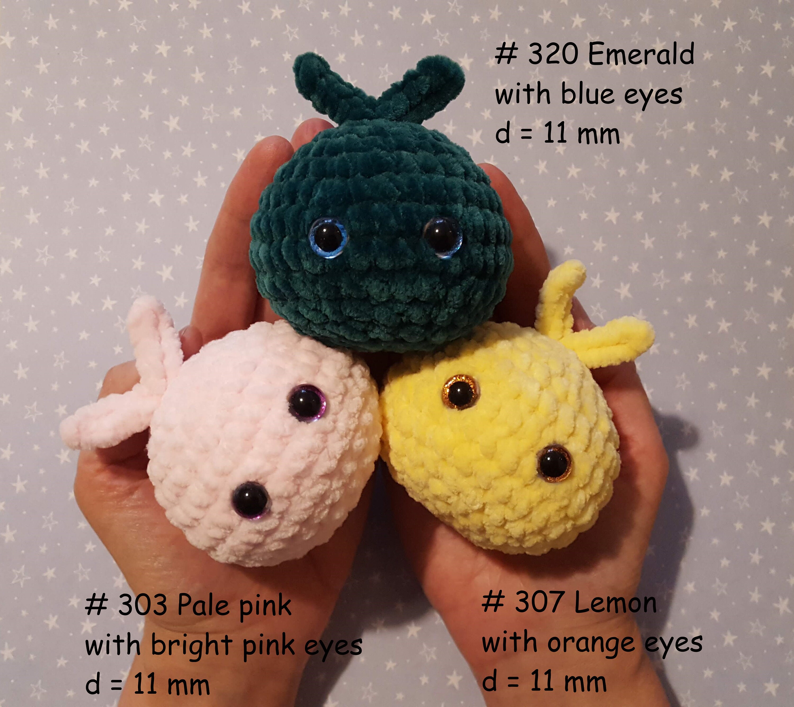 3 Plush Pocket Blob Crochet Friend Stuffed Toy Etsy Canada