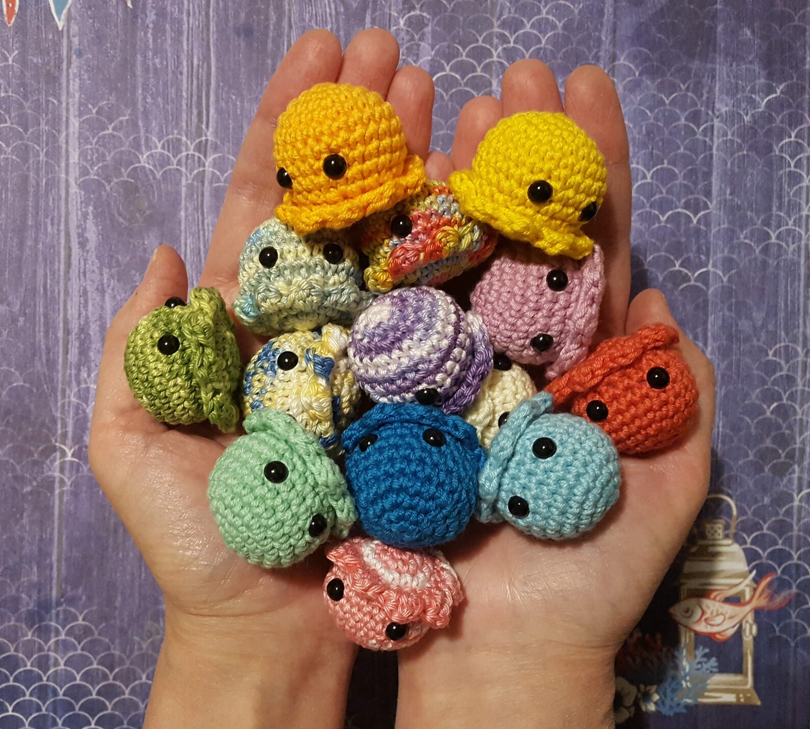 Crochet mini jellyfish pdf pattern Sea animal plushie Etsy