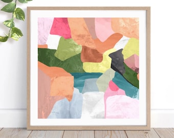 Candy crush I paper print, abstract art, abstract painting, prints living room, Australian art, wall art, print decor, art print, abstract