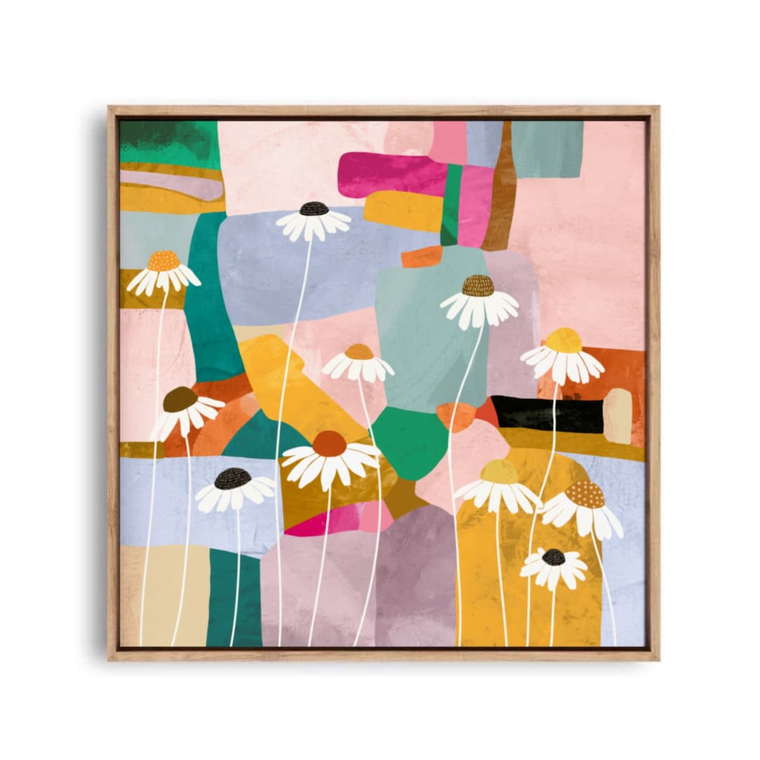 He Loves Me He Loves Me Not Abstract Art Floral Abstract - Etsy
