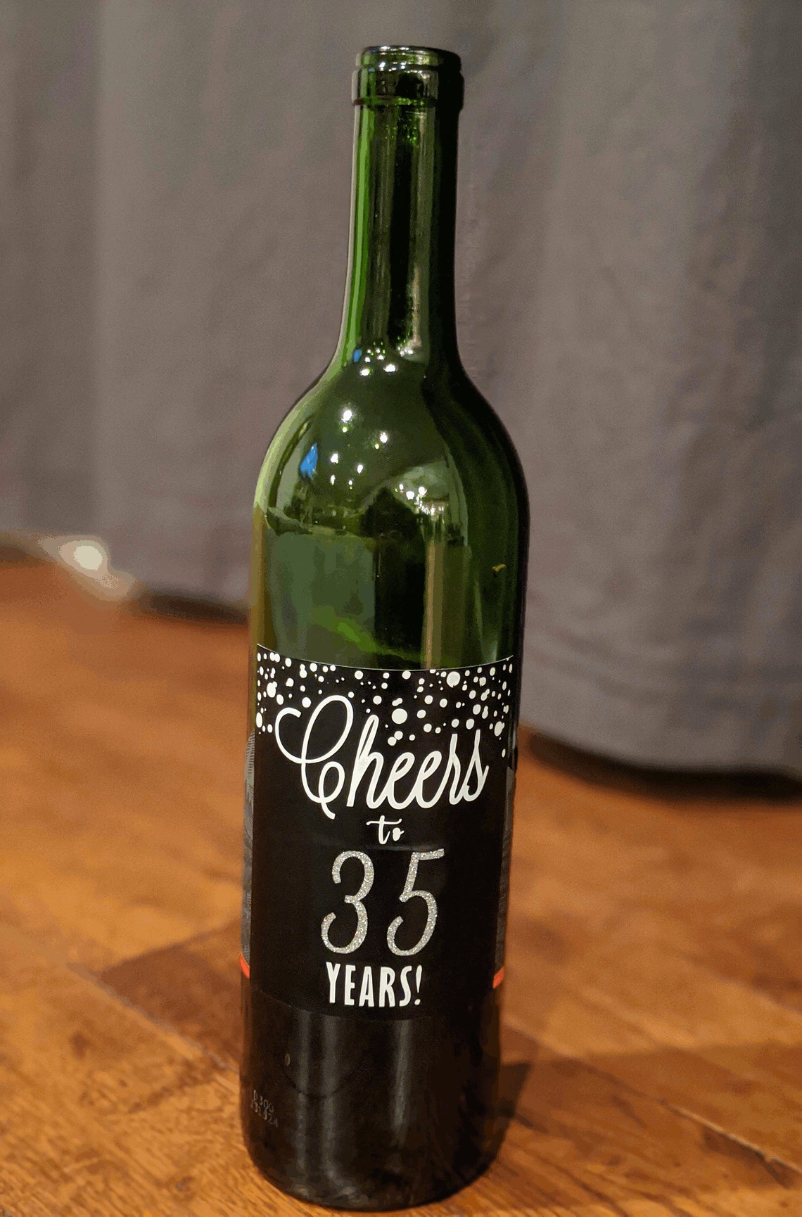 Wine Bottle Label Vinyl Adhesive Sticker for Birthday Etsy