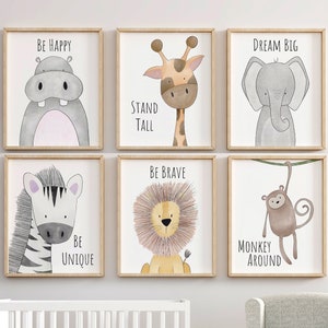 ON SALE!!!! on print process MARKED Safari Nursery Décor, Animal Prints, Peekaboo Nursery, Safari Animal Posters, please read description!!!