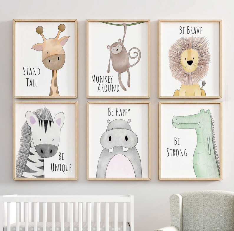 Jungle Nursery Decor Animal Nursery Prints Quote Nursery Etsy UK