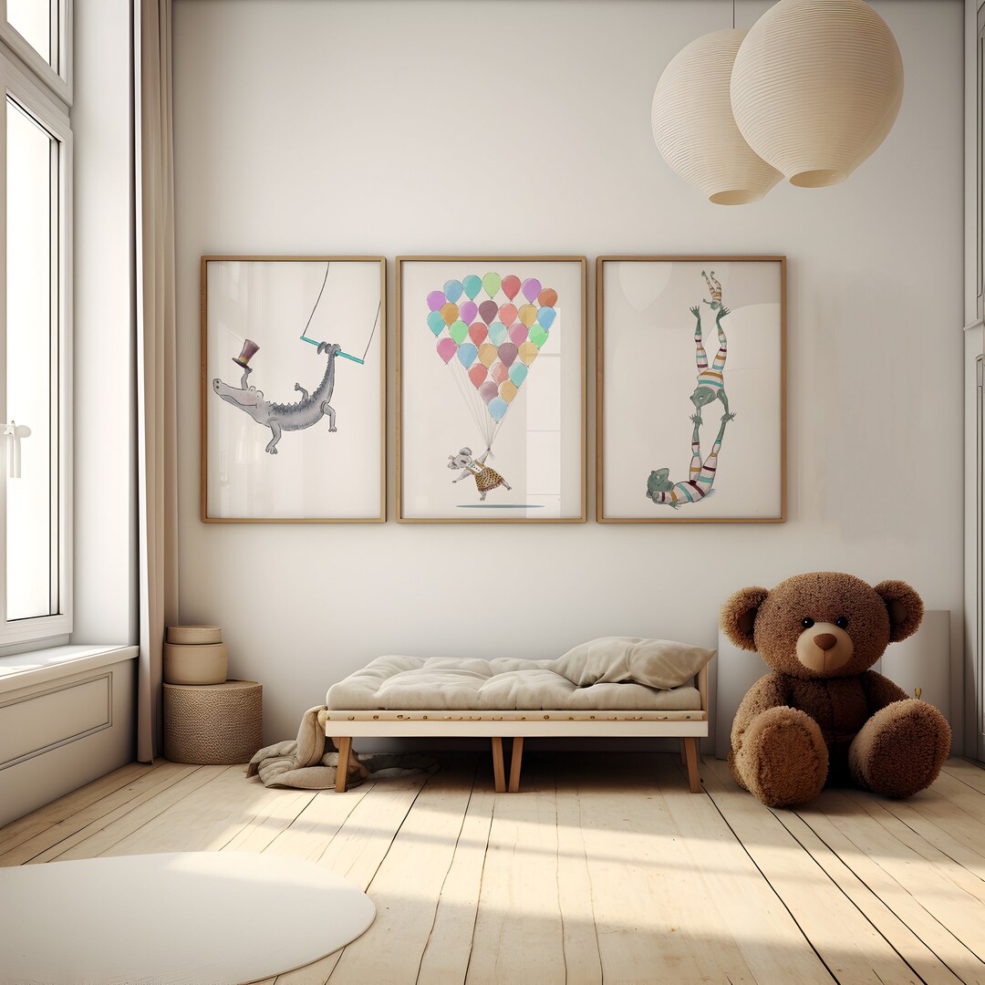 Circus Animal Nursery Art Prints, Kids Room Decor (unframed) - Etsy