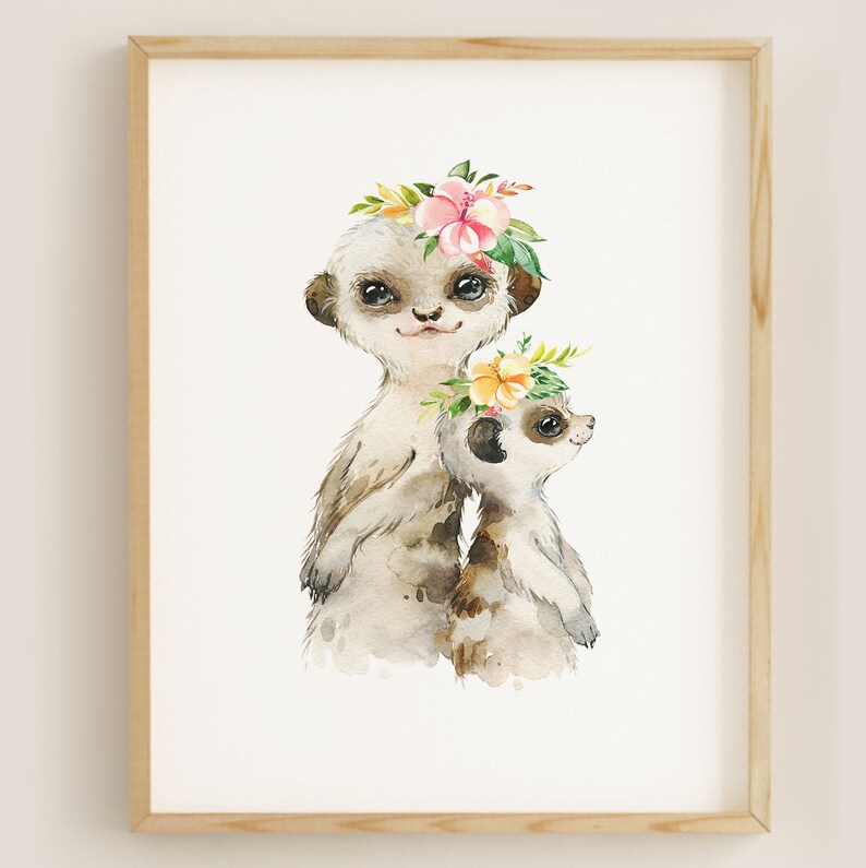 Printable Digital Safari Nursery Posters Animal Prints Etsy