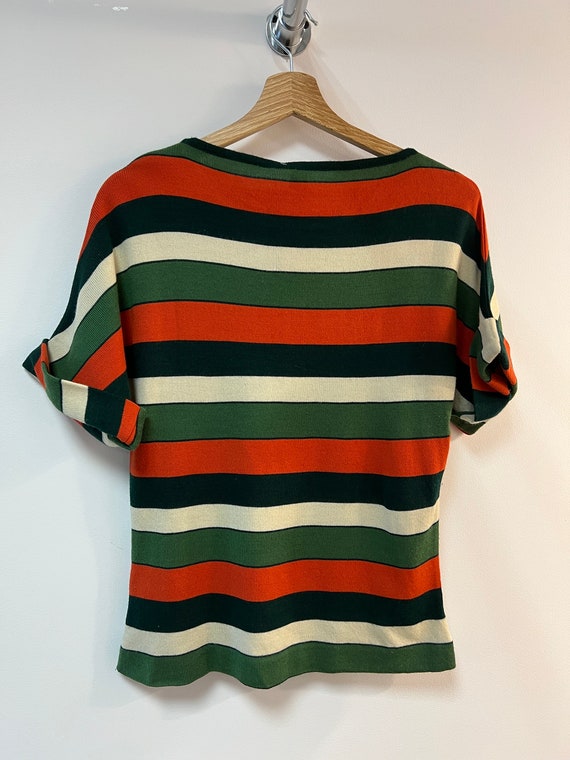 Confesioni Di Lusso striped blouse orange green i… - image 5