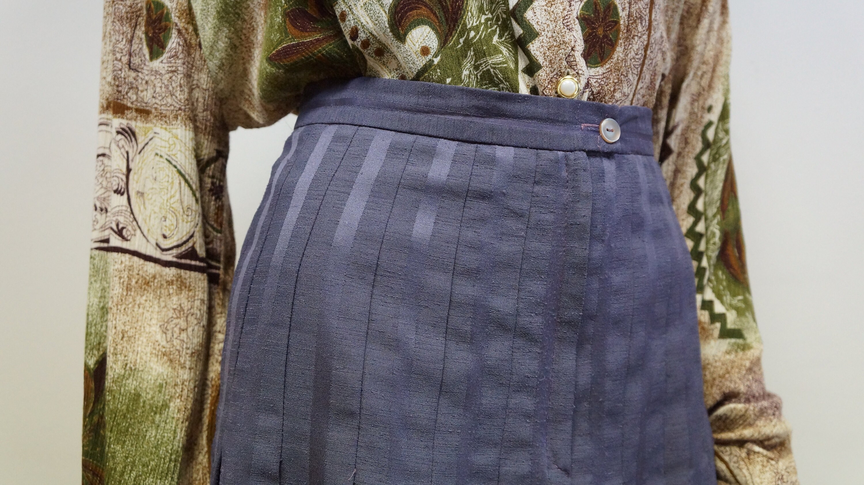 Purple Pleated Skirt