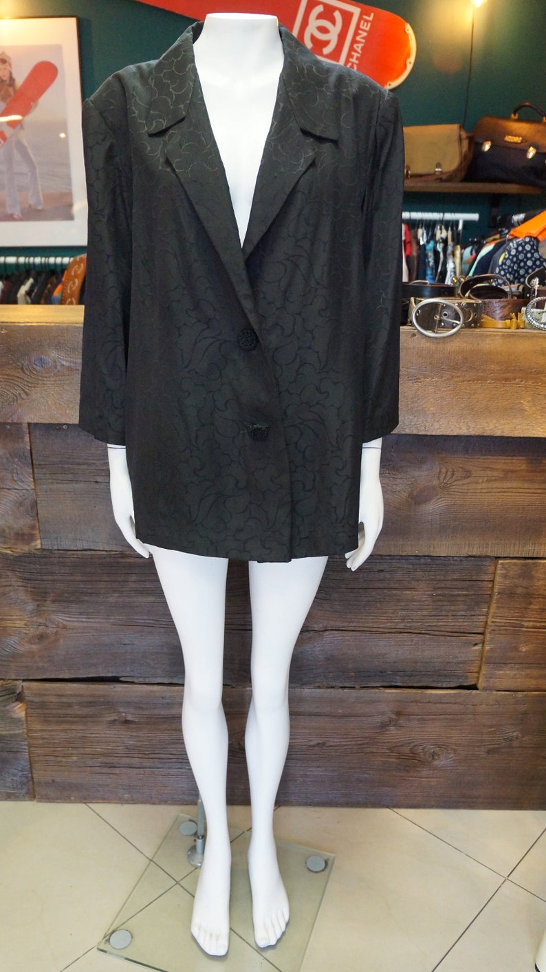 black pattern jacket,italian jacket,classics blazer,coat size large XXL,retro jacket, jacket , italian fashion image 5