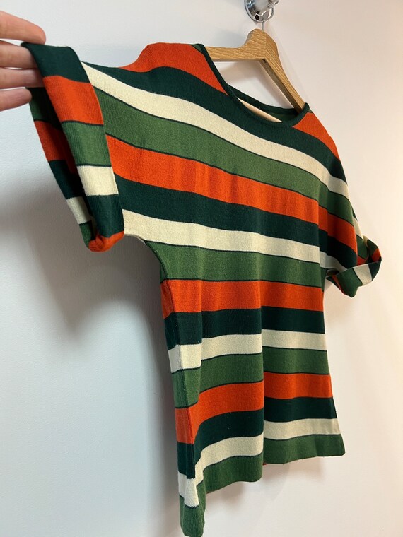 Confesioni Di Lusso striped blouse orange green i… - image 4