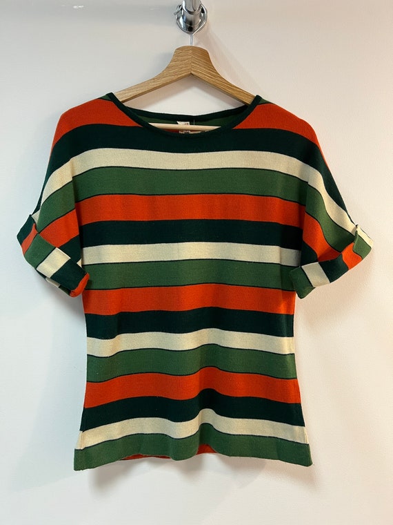 Confesioni Di Lusso striped blouse orange green i… - image 2