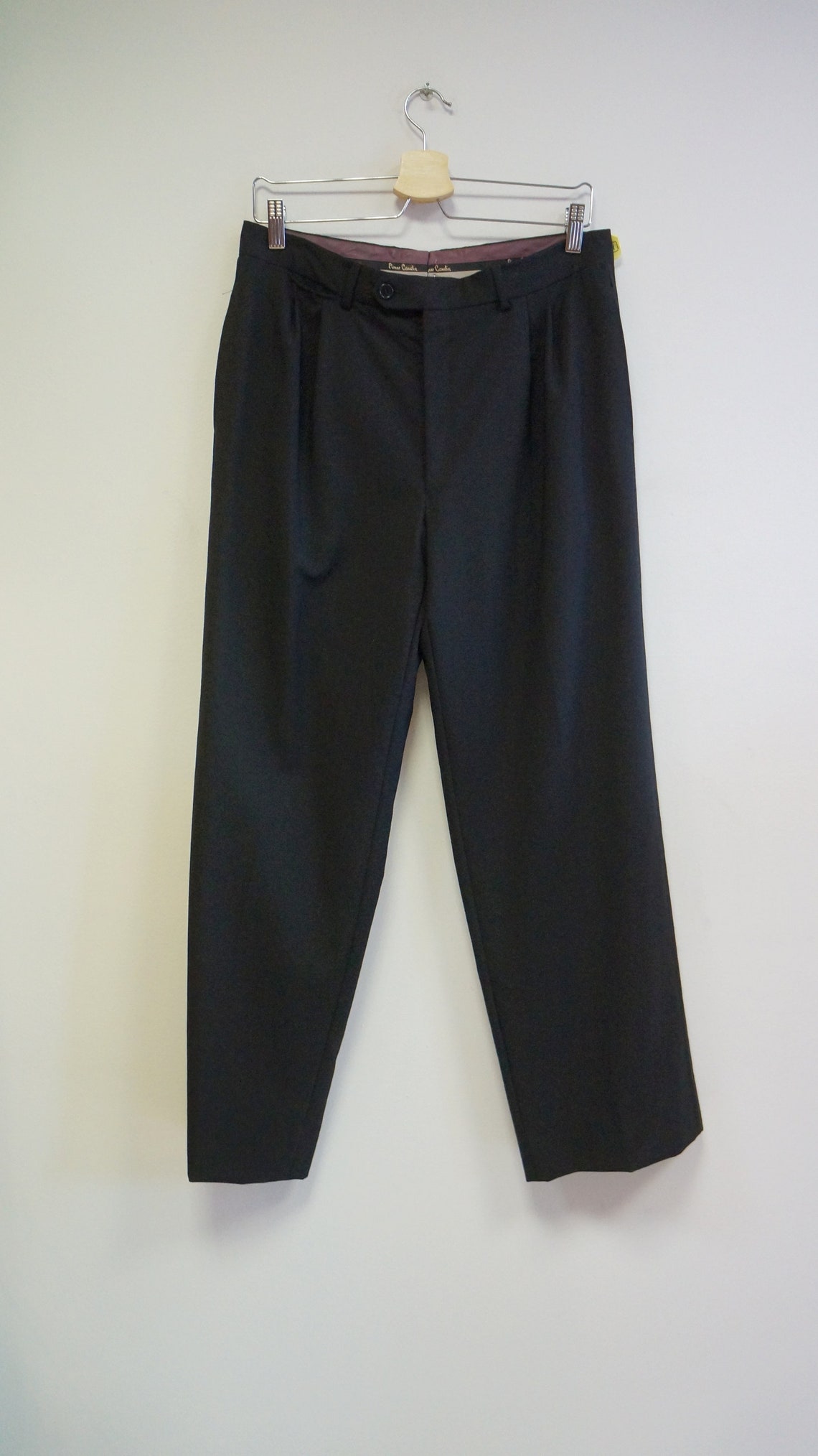 Pierre Cardin Vintage Trousers Black Elegant Suit Trousers - Etsy Singapore