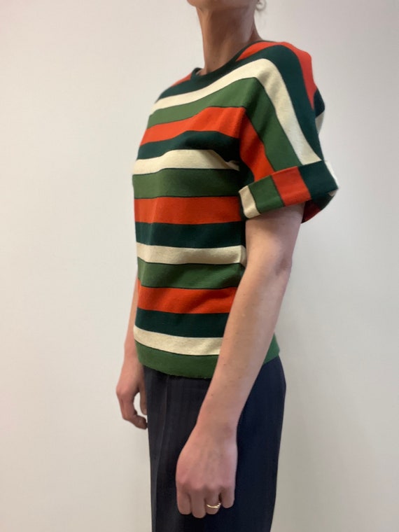 Confesioni Di Lusso striped blouse orange green i… - image 7