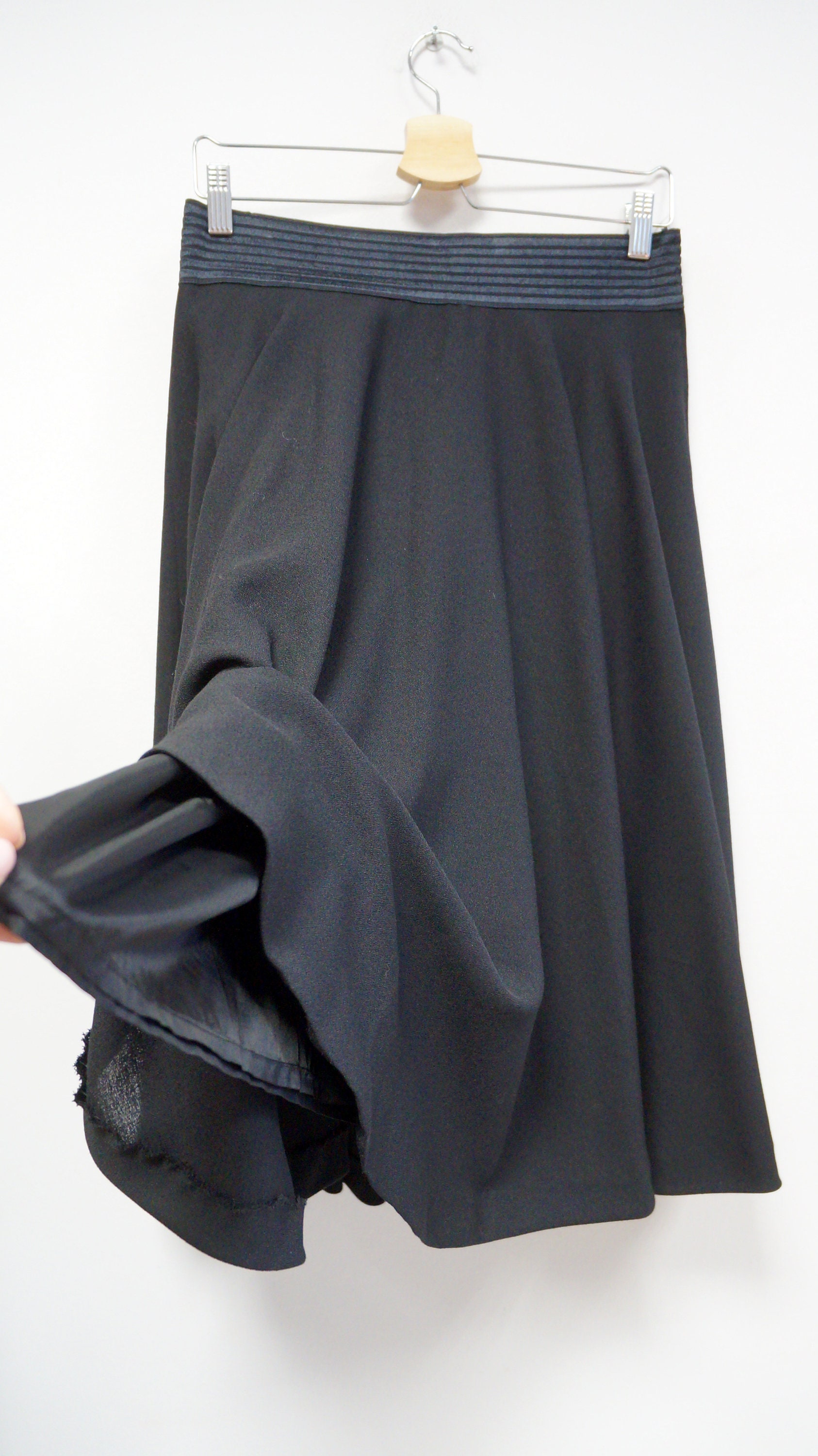 Buy De Moza Women Black Solid Polyester Skirt - M Online at Best Prices