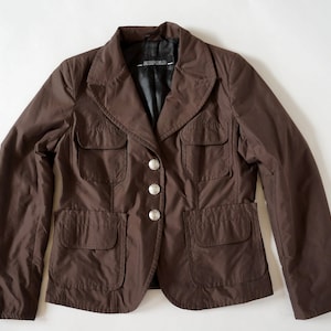 Airfield vintage jacket brown blazer cardigan gift for her blouse size medium