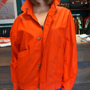 Cacharel parka jacket, Cacharel vintage red jacket, cotton jacket, windbreak jacket, Cacharel rain jacket, size Small image 3