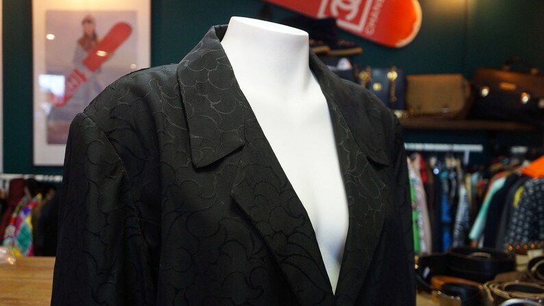 black pattern jacket,italian jacket,classics blazer,coat size large XXL,retro jacket, jacket , italian fashion image 7