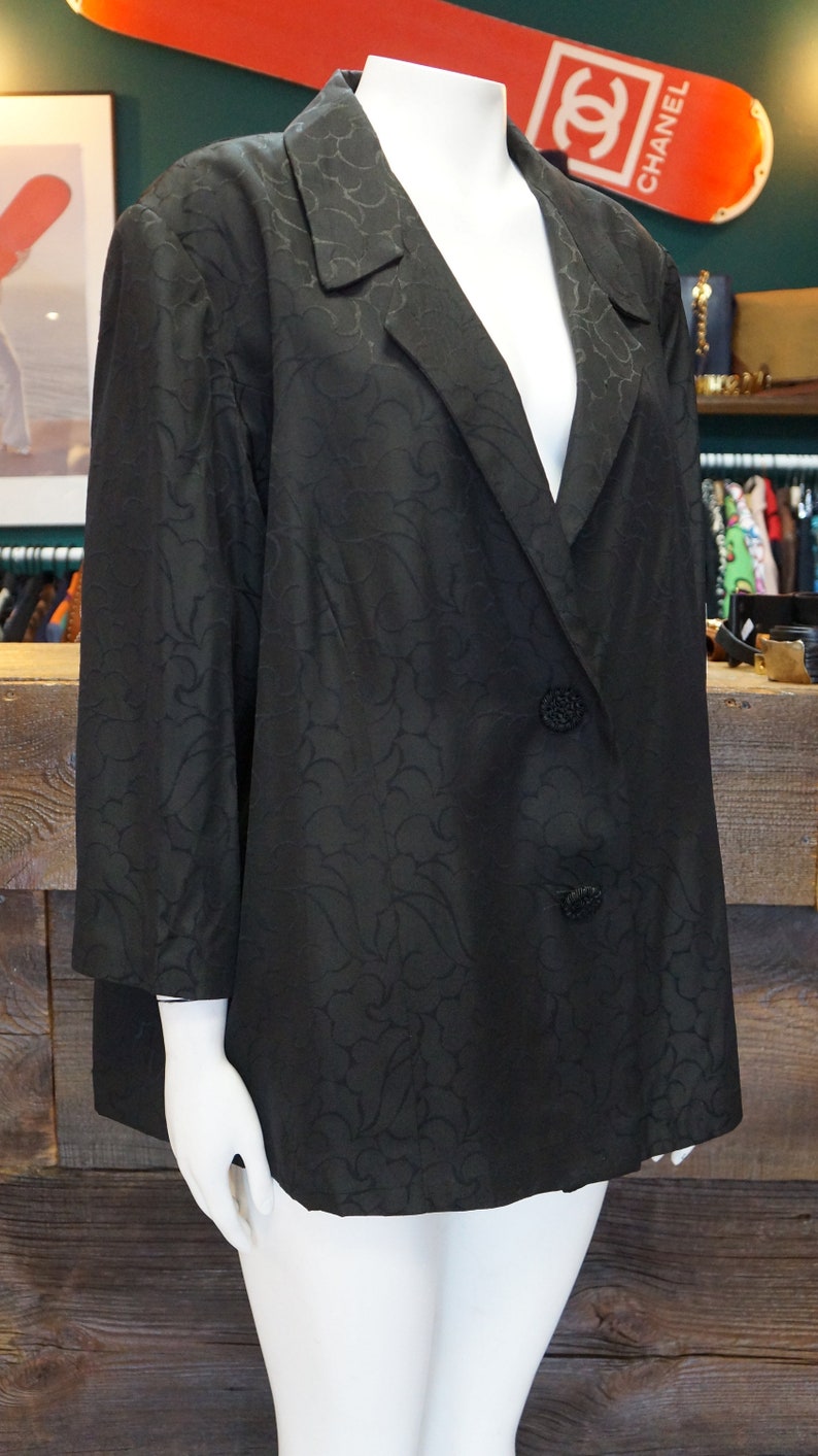 black pattern jacket,italian jacket,classics blazer,coat size large XXL,retro jacket, jacket , italian fashion image 1