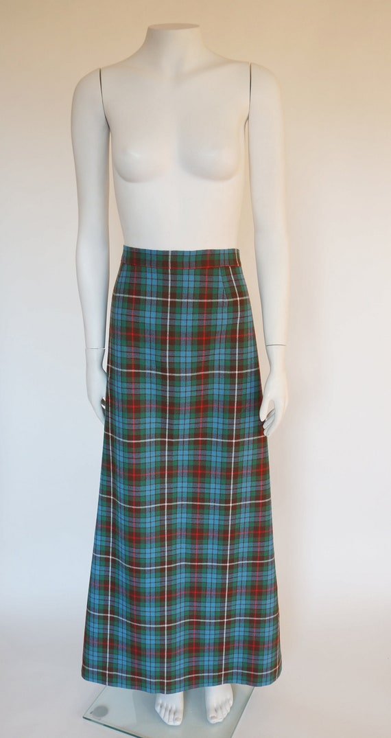 checkered maxi skirt