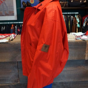 Cacharel parka jacket, Cacharel vintage red jacket, cotton jacket, windbreak jacket, Cacharel rain jacket, size Small image 7