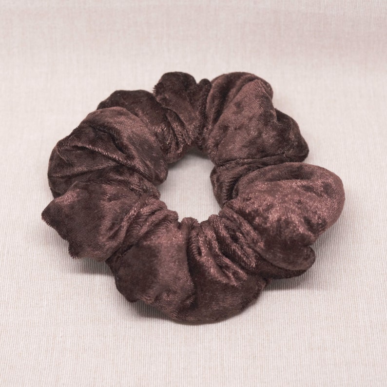 Black gold and brown velvet #025 Velvet Scrunchies Set 3x handmade scrunchies