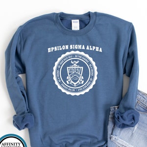 Bluza z kapturem Epsilon Sigma Alpha Crest | Bądź zmianą | Bądź najlepszą wersją siebie | Bądź przyjacielem | ESA | Filantropia | Filantropia | Bluza z kapturem ESA