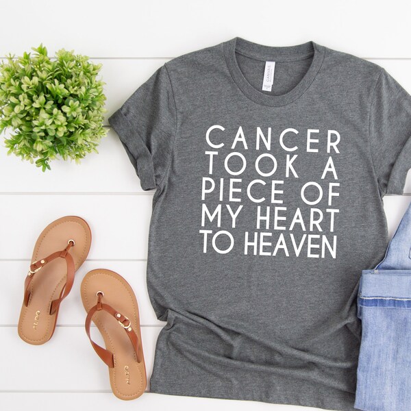Cancer took a piece of my heart to heaven, Angel, Support, Awareness, Loss, Gift For Grief, Sympathy, Mourning, Bereavement, Memorial, Mom