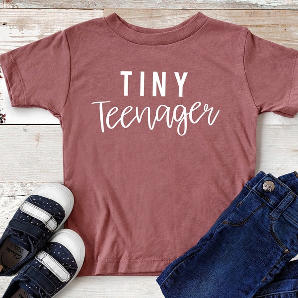 Tiny Teenager Kids T-shirt | Kids t-shirt | Gift | Sassy | Unisex Fit | Teen | Pre-teen | Funny shirt | Humor tee | Diva | Sassy Since Birth