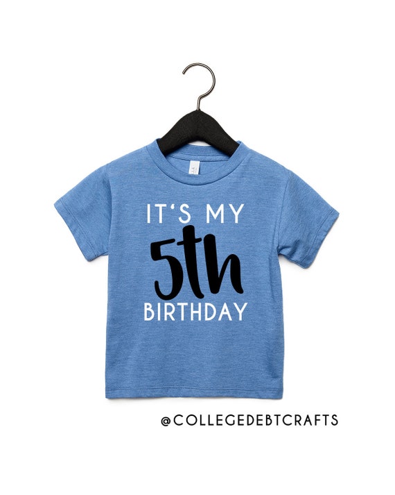 Kids Birthday T-Shirt, Boy Birthday Gift, 5th Birthday Outfit Kids Birthday T-Shirt, Boy Birthday Gift, 5th Birthday Outfit