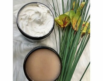 Homemade Whipped Body Butter and Scrub Set (4 oz)