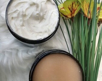 Homemade Whipped Body Butter and Scrub Set (4 oz)