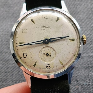 START Watch Mechanical Men&#39;s Wristwatch 2MCHZ 17 JEWELS Vintage Style USSR