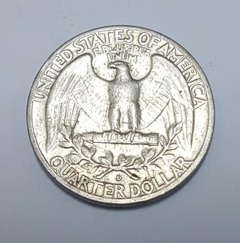 US Quarter of a Dollar Made of Silver 1960 Etsy