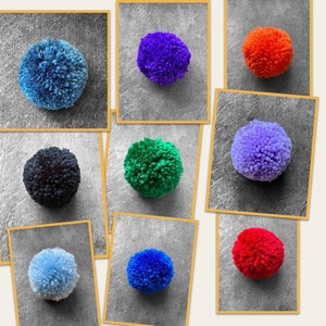 Colourful Pompoms UK | Pack of Pompoms | Choose your colour |  Wreath Making | Yarn Pompoms | Pompom Balls | Wool Pompoms.