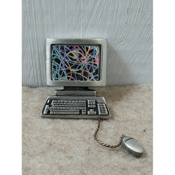 Mouse and Key Board Vintage Techie Computer Mouse and Cheese Addiction Neck Tie with Floppy Disk