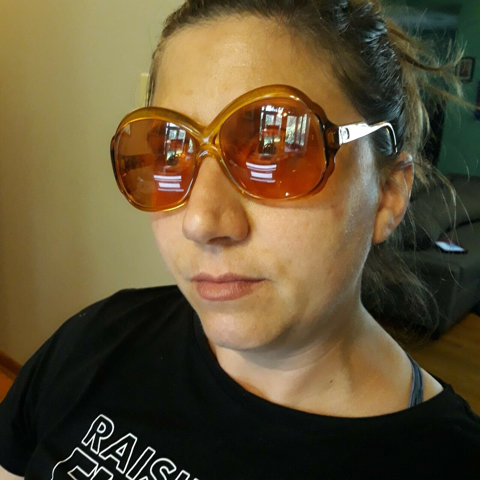 Vintage Givenchy Eyeglasses Frames Oversized Women Amber RX
