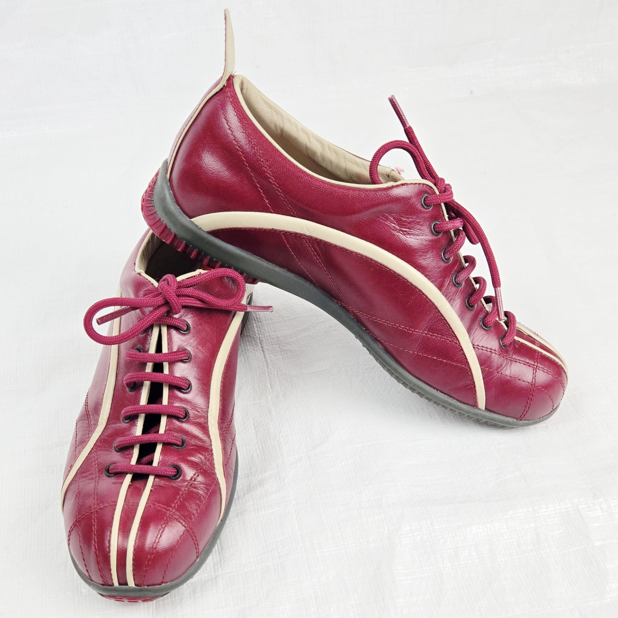 Y2K Prada Trainers, Women's Size 36, Italy Italian, Red Y2K Prada Trainers, Women's Size 36, Italy Italian, Red