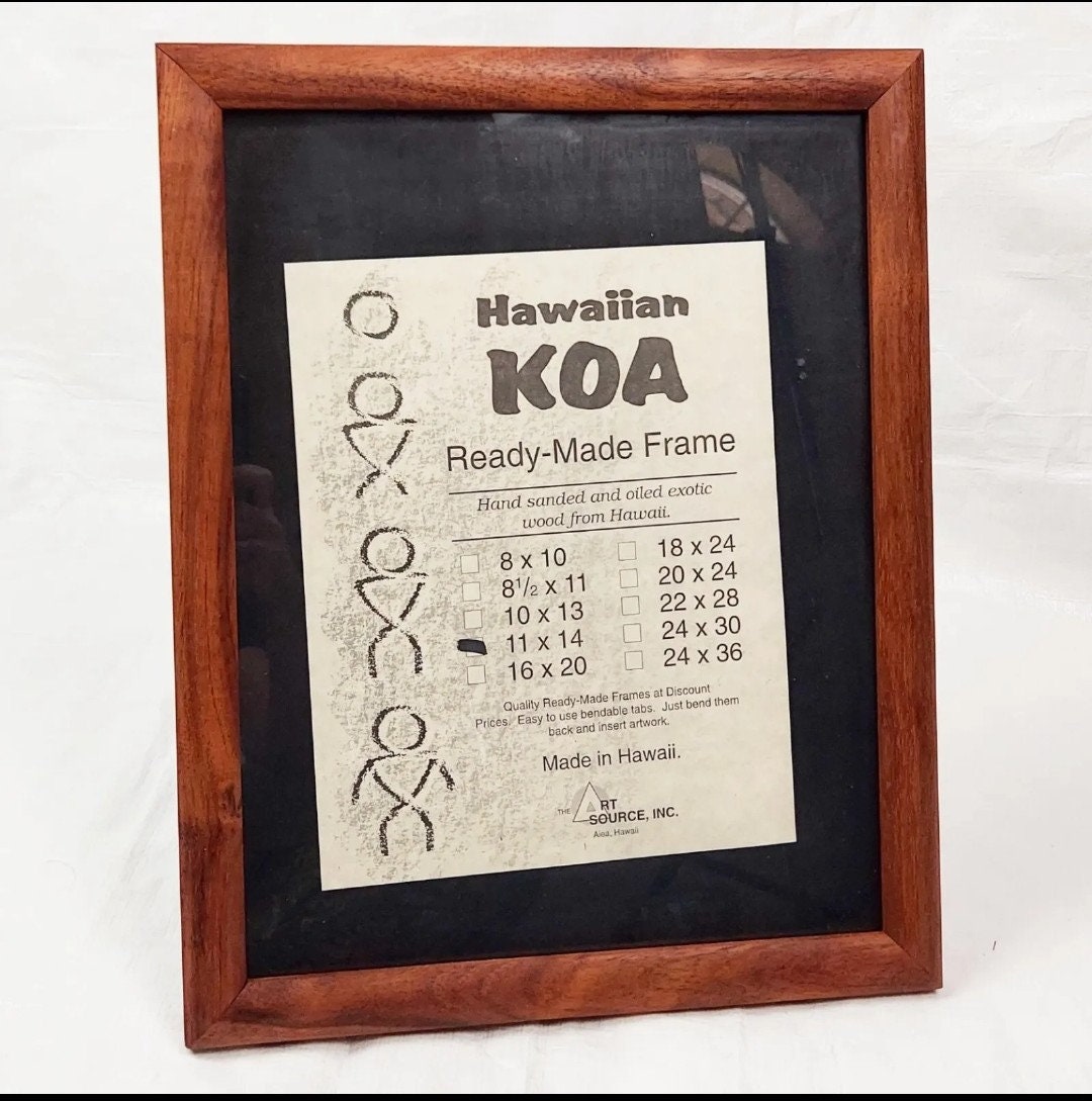 1990s Hawaiian Koa Wood Frame, 11x14, New Old Stock NOS, Vintage Hawaii