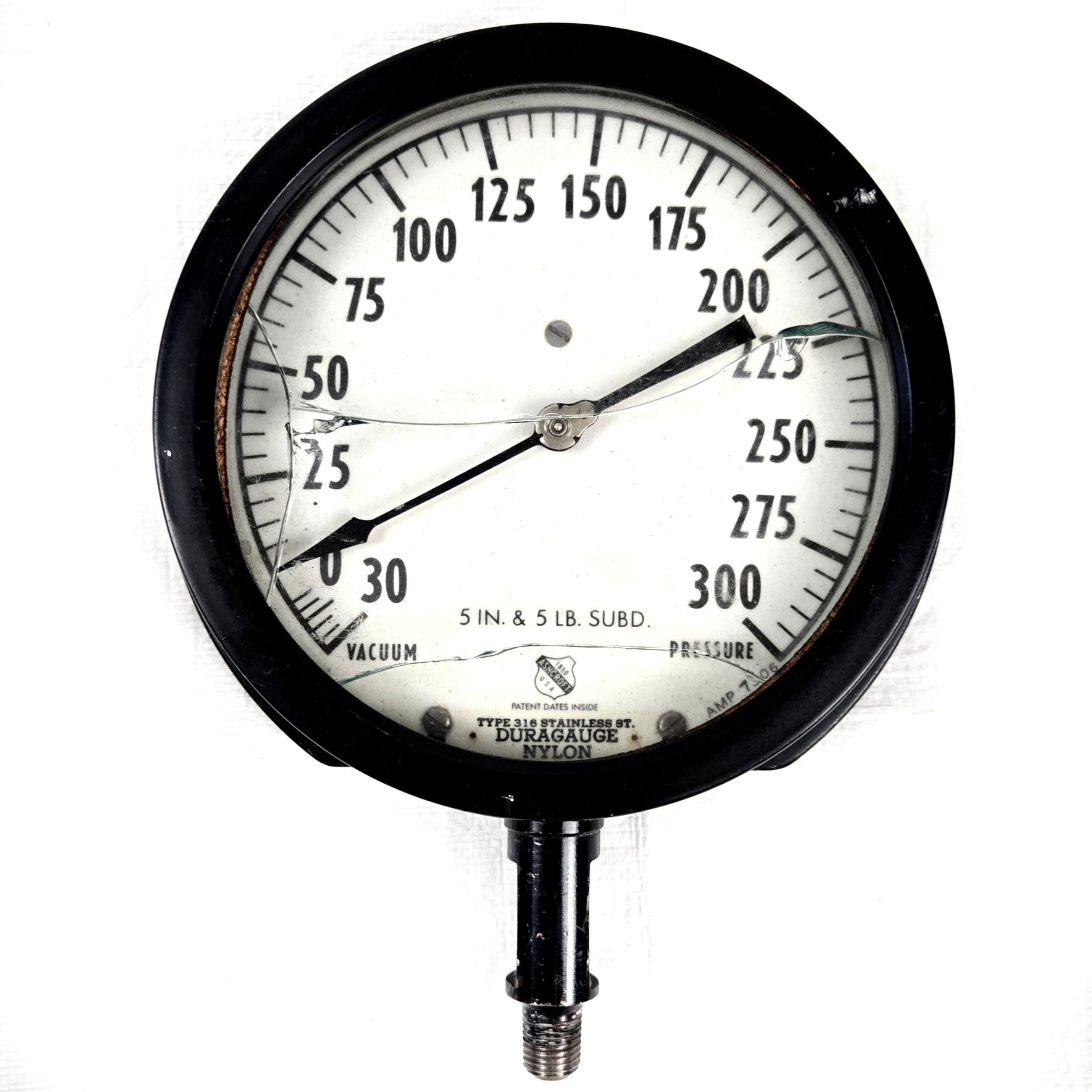 1920s Ashcroft Duragauge Nylon Pressure Gauge, 300, Vintage Antique 20s ...