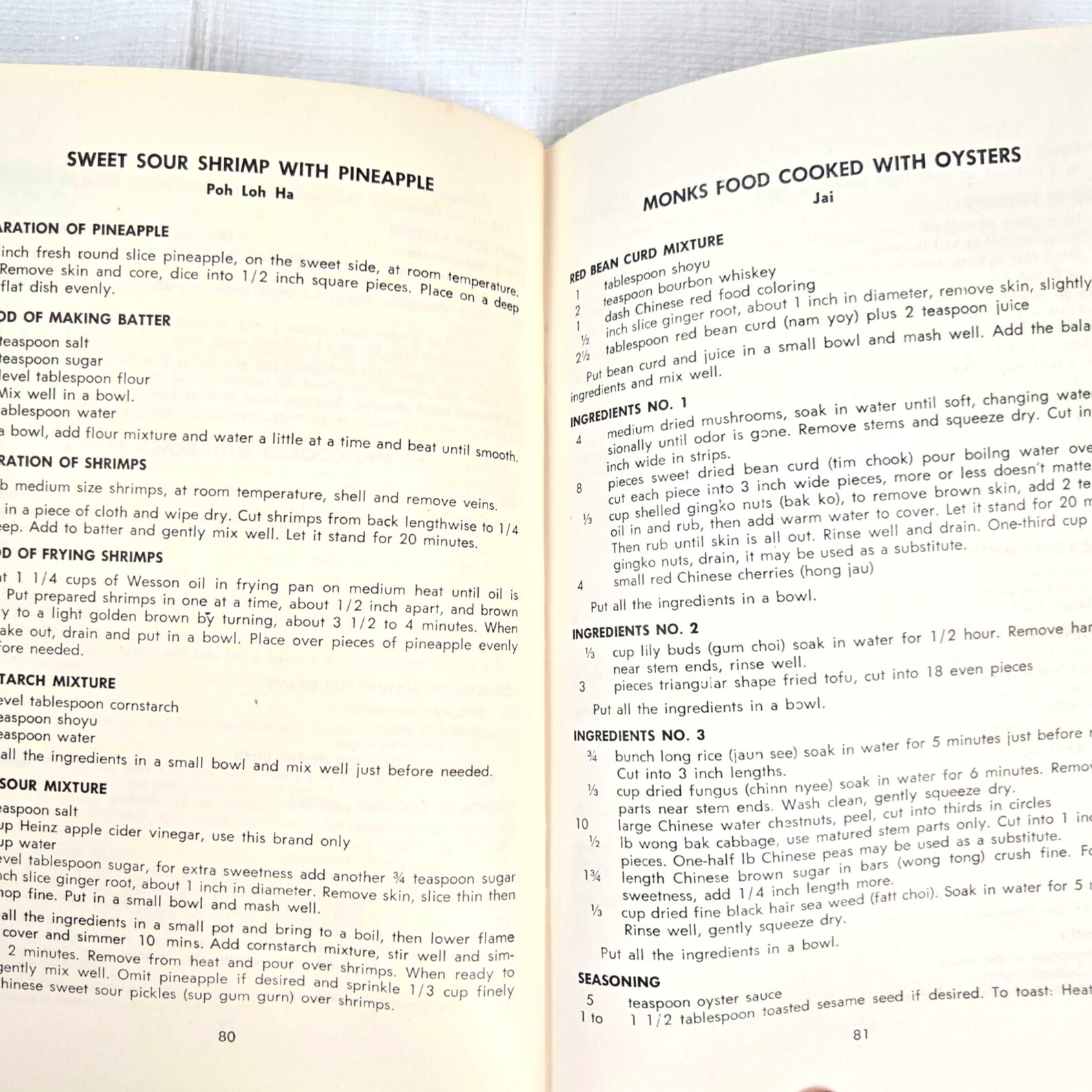 Manoa Method 1960s Clara Tom's Old Fashioned Methods of Chinese Cooking Cookbook ...
