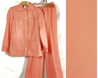 Jaren 1970 Aldens Fashions Inc. Broekpak met blouse, vintage dameskleding, shirt broek broek, retro outfit jaren 70