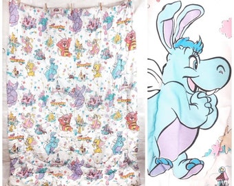 1980s Wuzzles Comforter Blanket, Disney, Vintage Children's Cartoon Bedding, Home Bedroom Decor Bedclothes, 80s