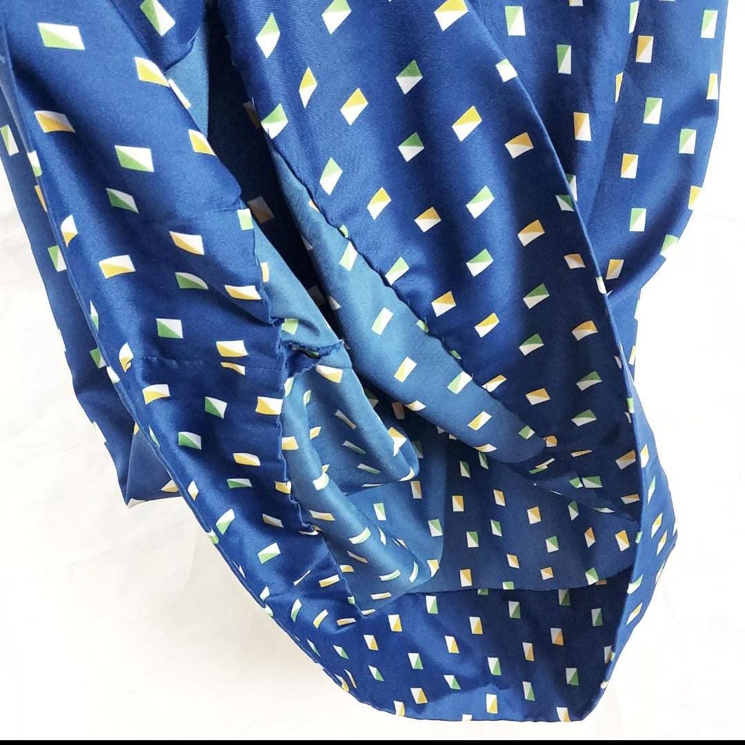 1980s Great Shapes Dress, Blue Ruffle Collar, Vintage 80s Women's ...
