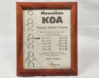 1990s Hawaiian Koa Wood Frame, 8x10, New Old Stock NOS, Vintage Hawaii Island Hawaiiana Decor 90s