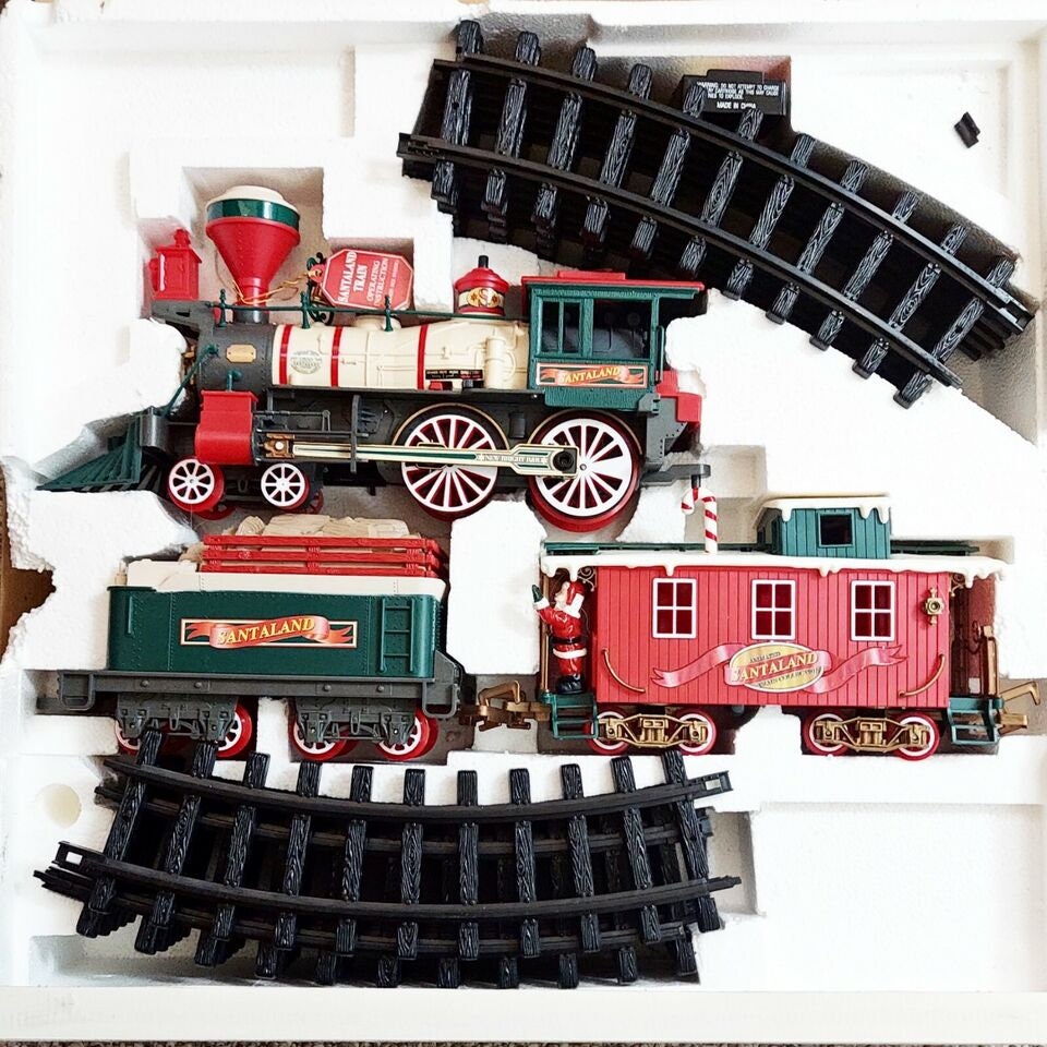 Vintage Santaland Train Set in Box, New Bright Christmas Vintage Santaland Train Set in Box, New Bright Christmas